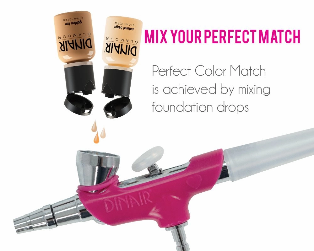 Dinair Airbrush Makeup Foundation | Cocoa | GLAMOUR: Natural, Light coverage, Matte 1/2 oz.