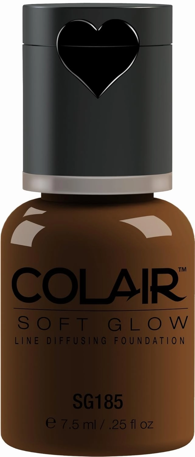 Dinair Airbrush Makeup Foundation | Dark Brown Sg185 | Soft Glow Colair - 1/4 Oz