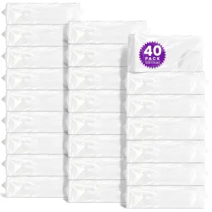 Disposable Dry Wipes for Adults & Baby - 1200 Count (40 Pack Case) - Gentle & Durable Washcloths for Incontinence and Skin Care - 7" x 13" Travel Size - Non-Moistened Face Cloths