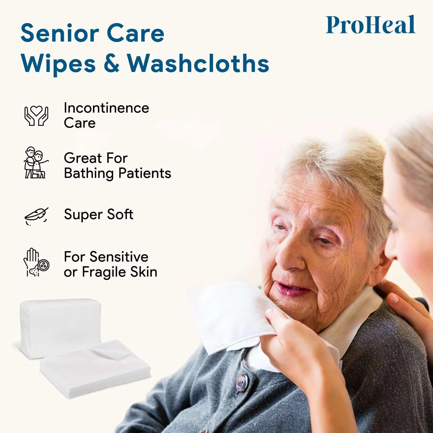 Disposable Dry Wipes for Adults & Baby - 1200 Count (40 Pack Case) - Gentle & Durable Washcloths for Incontinence and Skin Care - 7" x 13" Travel Size - Non-Moistened Face Cloths