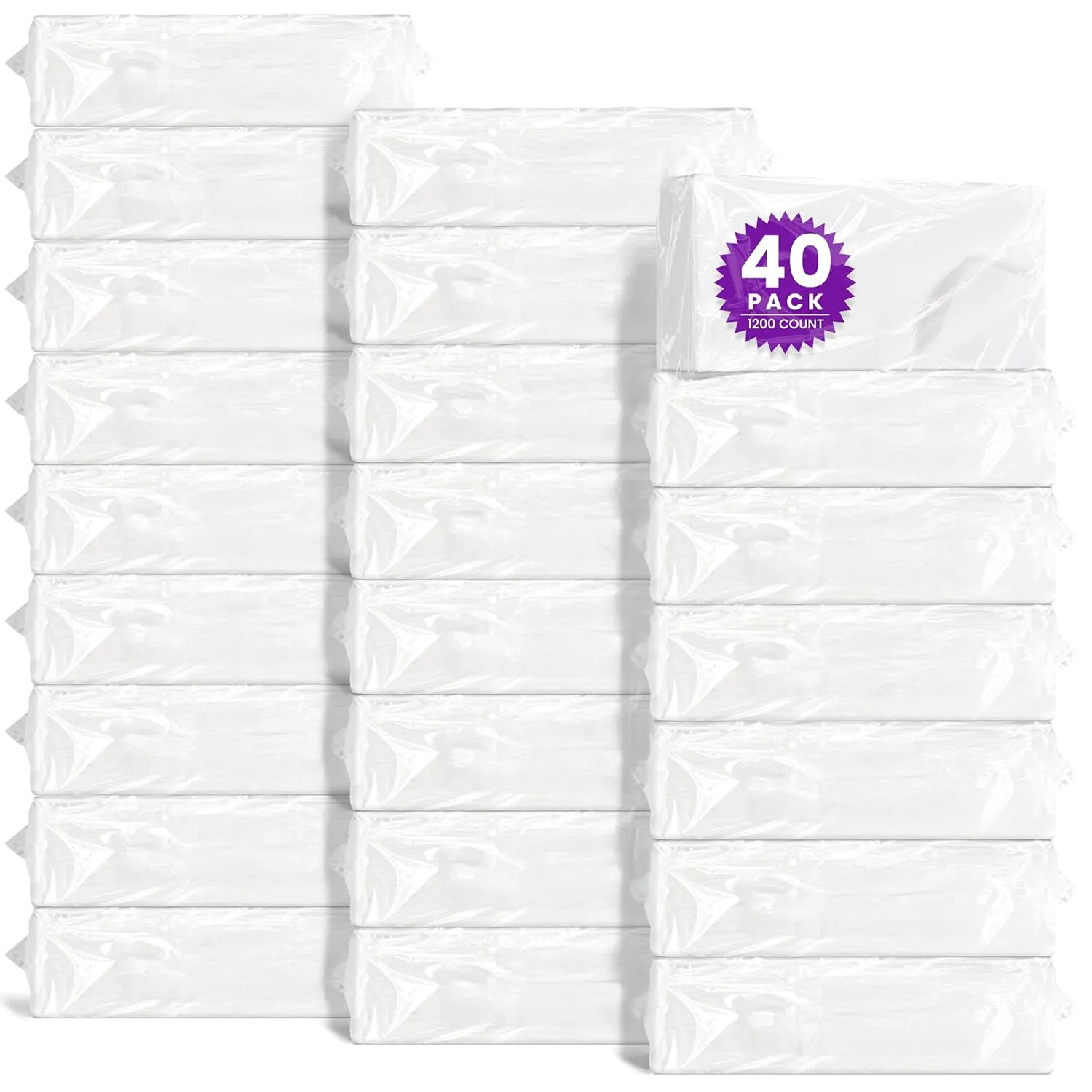 Disposable Dry Wipes for Adults & Baby - 1200 Count (40 Pack Case) - Gentle & Durable Washcloths for Incontinence and Skin Care - 7" x 13" Travel Size - Non-Moistened Face Cloths