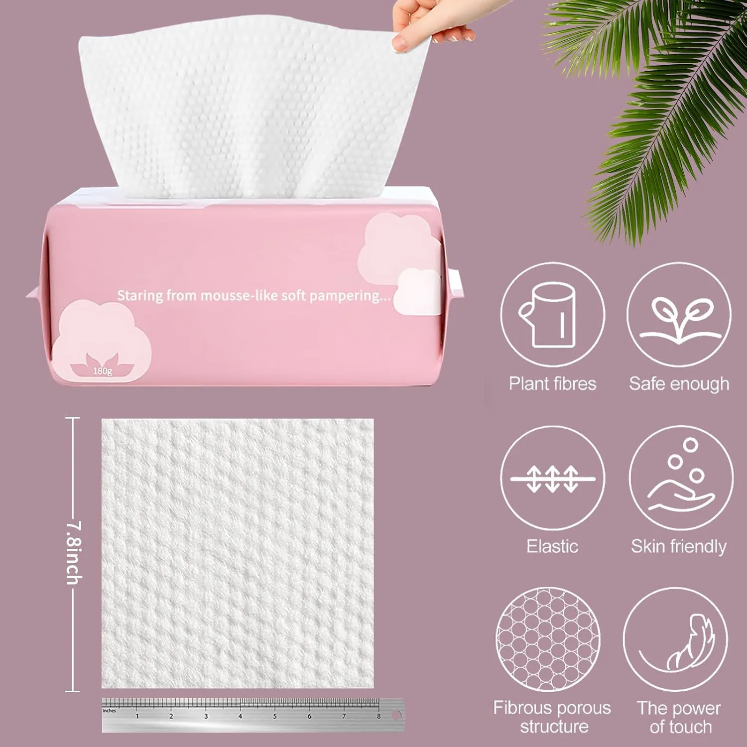 Disposable Face Towel Face Cloths for Washing Soft Cotton Dry Wipes Facial Cloths Towelettes for Washing and Drying, 400 Count Facial Tissue for Cleansing, Skincare and Makeup Remover