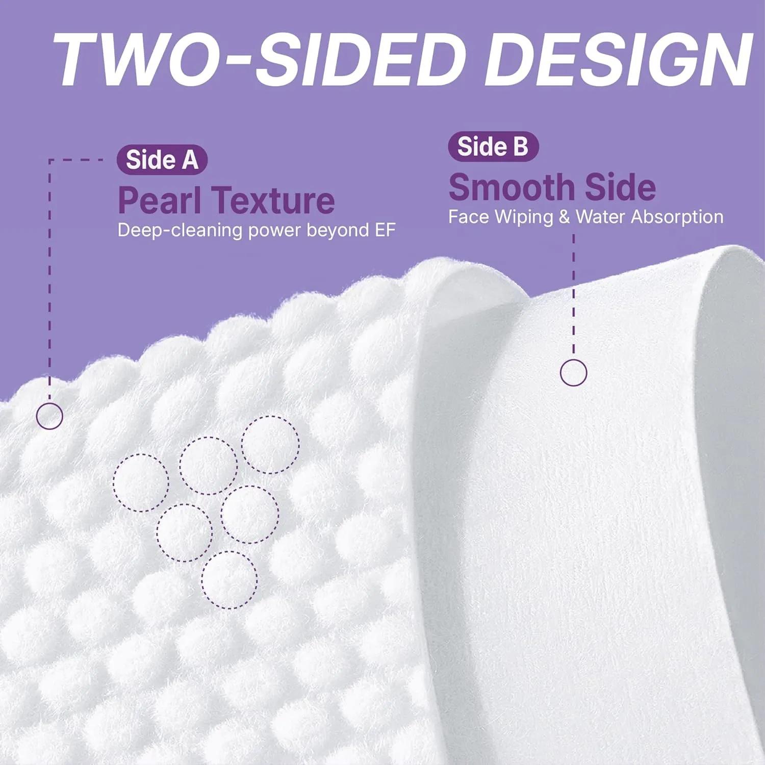 Disposable Face Towels, 10" x 12" Pearl Texture, Lint Free Ultra Thick Face Towelettes for Sensitive Skin, Extra Soft Makeup Remover Skincare Dry Wipes, 150 Count