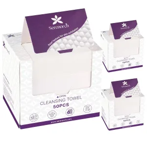 Disposable Face Towels, 10" x 12" Pearl Texture, Lint Free Ultra Thick Face Towelettes for Sensitive Skin, Extra Soft Makeup Remover Skincare Dry Wipes, 150 Count