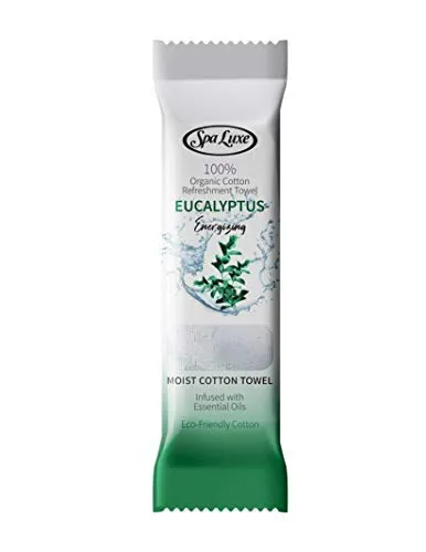 Disposable Face Towels, Cotton Facial Cleansing Towelettes Pre-Moistened with Essential Oils Biodegradable Face Wash Cloths for Sensitive Skin Travel-Friendly Wipes - (Eucalyptus, 25 Count)