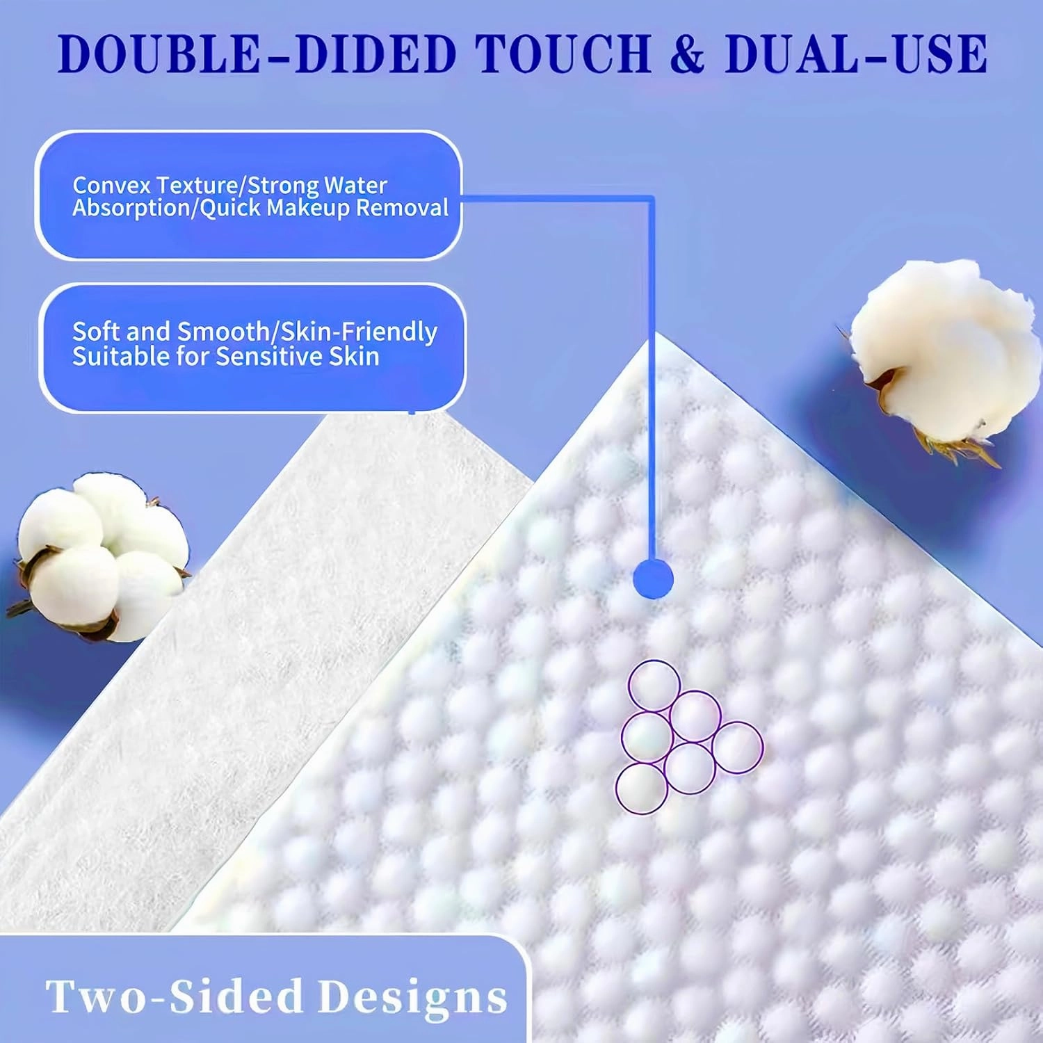 Disposable Face Towel 300 Count, Soft Cotton Clean Skin Face Towels, Dry Wipes Cotton Facial Towels Wash Cloths Tissue Thickened, Face Towelettes Disposable for Makeup Remover, Cleansing and Skincare