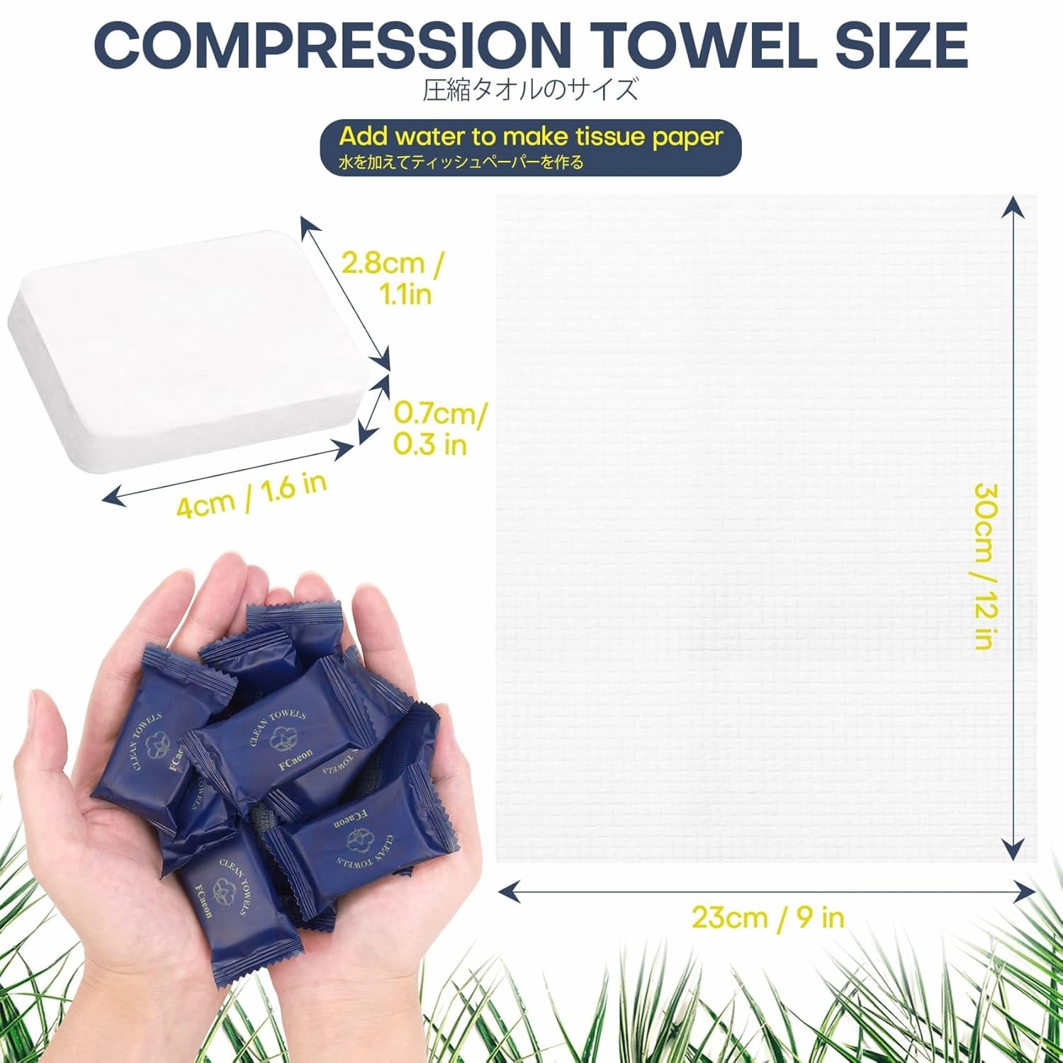 Disposable Towel, Thicken Compressed Towel Large, Soft Facial Washcloth Reusable Portable Cotton Tissue for Travel,Camping,Hiking,Hotel,Beauty Salon,Outdoor Activities(Dark Blue 50PCS)