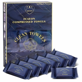 Disposable Towel, Thicken Compressed Towel Large, Soft Facial Washcloth Reusable Portable Cotton Tissue for Travel,Camping,Hiking,Hotel,Beauty Salon,Outdoor Activities(Dark Blue 50PCS)