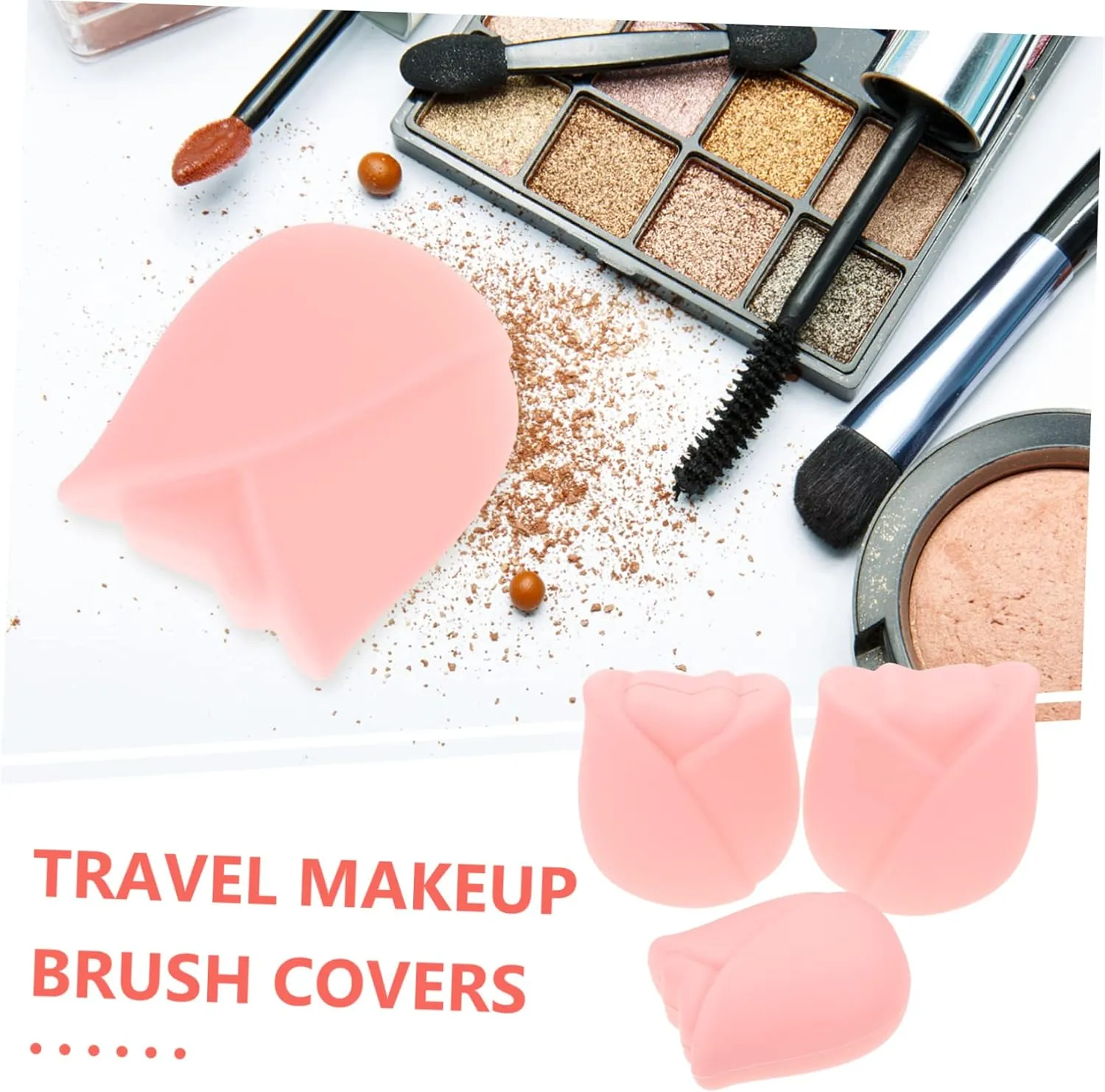 DOITOOL 15pcs Travel Makeup Brush Portable Makeup Brush Holders for and Cleaning Practical Organizers Essential Accessories