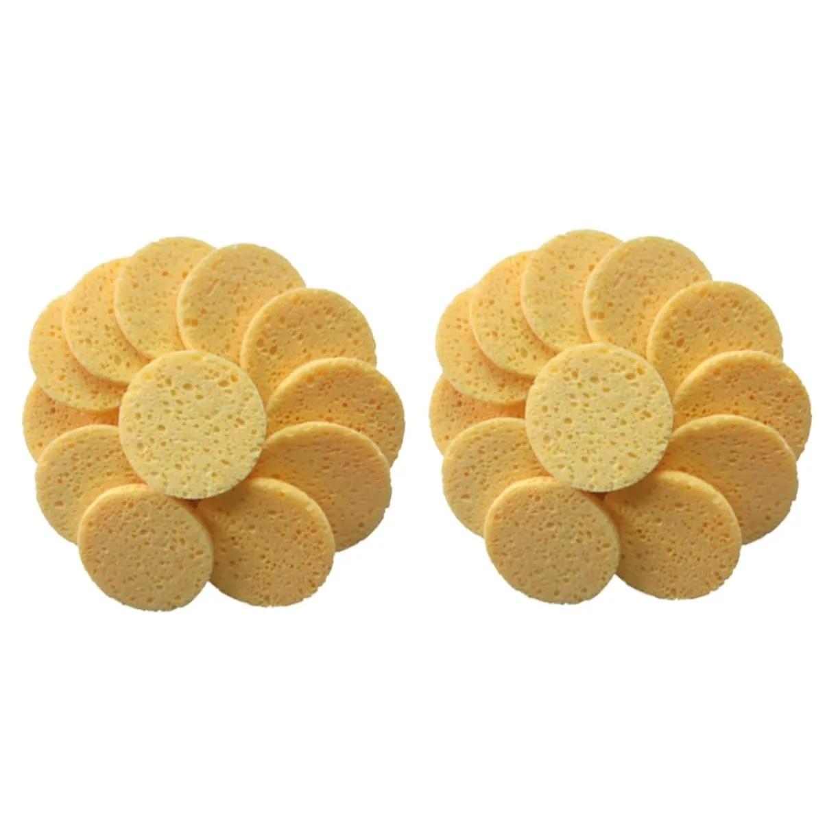 DOITOOL 40pcs Skin-friendly Makeup Remover Pads Soft Round Sponge Cushions for and Exfoliation Skin Color for Daily Facial Use and Makeup Removal