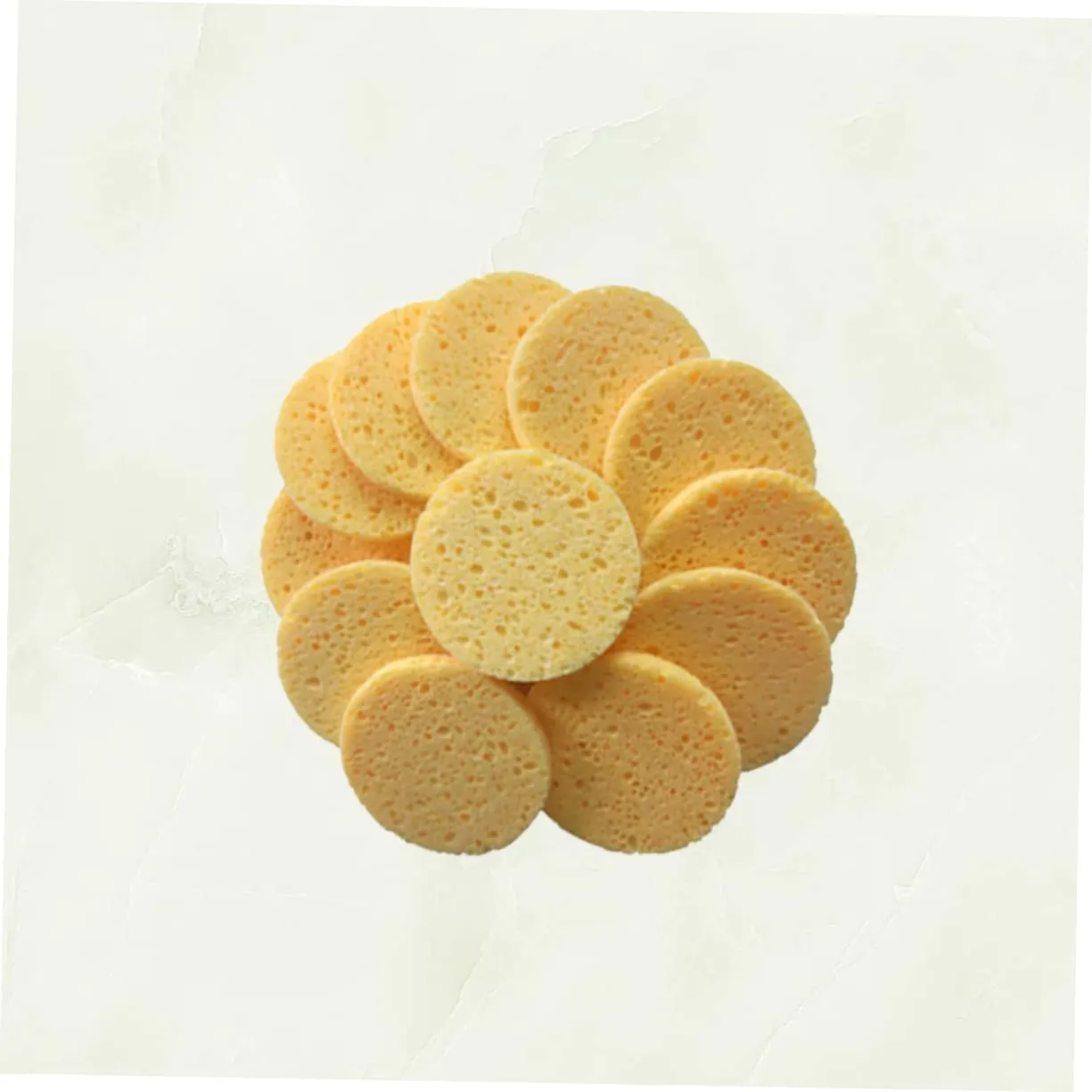 DOITOOL 40pcs Skin-friendly Makeup Remover Pads Soft Round Sponge Cushions for and Exfoliation Skin Color for Daily Facial Use and Makeup Removal
