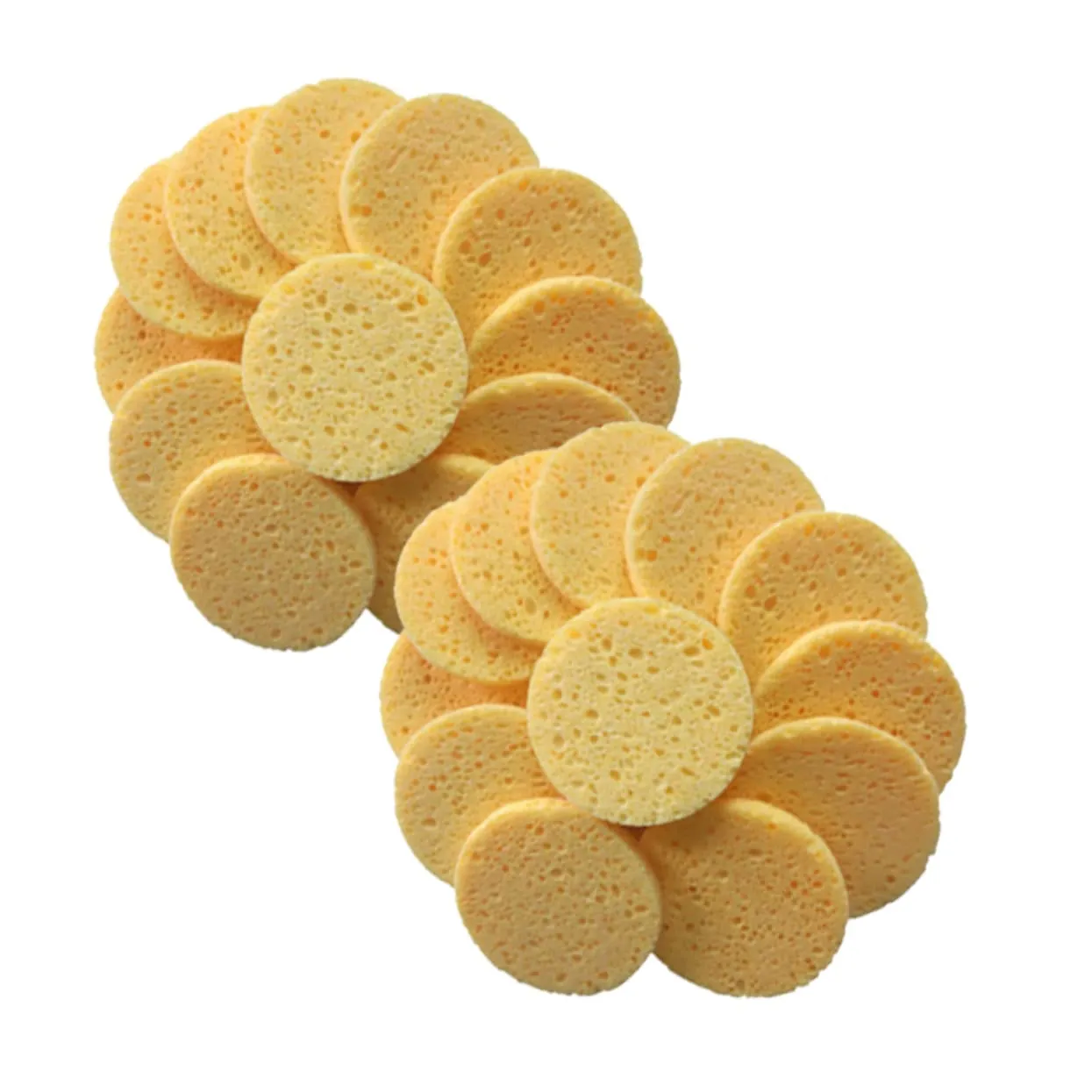 DOITOOL 40pcs Skin-friendly Makeup Remover Pads Soft Round Sponge Cushions for and Exfoliation Skin Color for Daily Facial Use and Makeup Removal