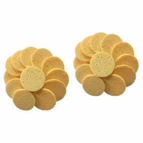 DOITOOL 40pcs Skin-friendly Makeup Pads Cleaning Puff Soft Sponge Cushion for Gentle Exfoliation for Daily Cleansing and Makeup Removal Skin Color