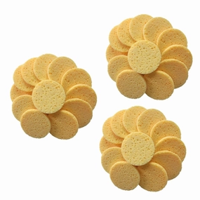 DOITOOL 60pcs Round Makeup Cotton Pads Skin-friendly Face Cleaning Puff Soft Sponge for Daily Use Gentle Exfoliation Skin Color for Makeup Removal and Cleansing