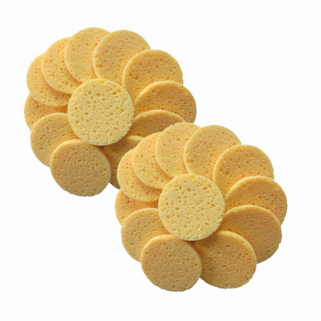 DOITOOL 60pcs Skin-friendly Face Cleaning Puff Round Makeup Cotton Sponges Soft Sponge Cushion for Gentle Exfoliation and Daily Cleansing for All Skin Types