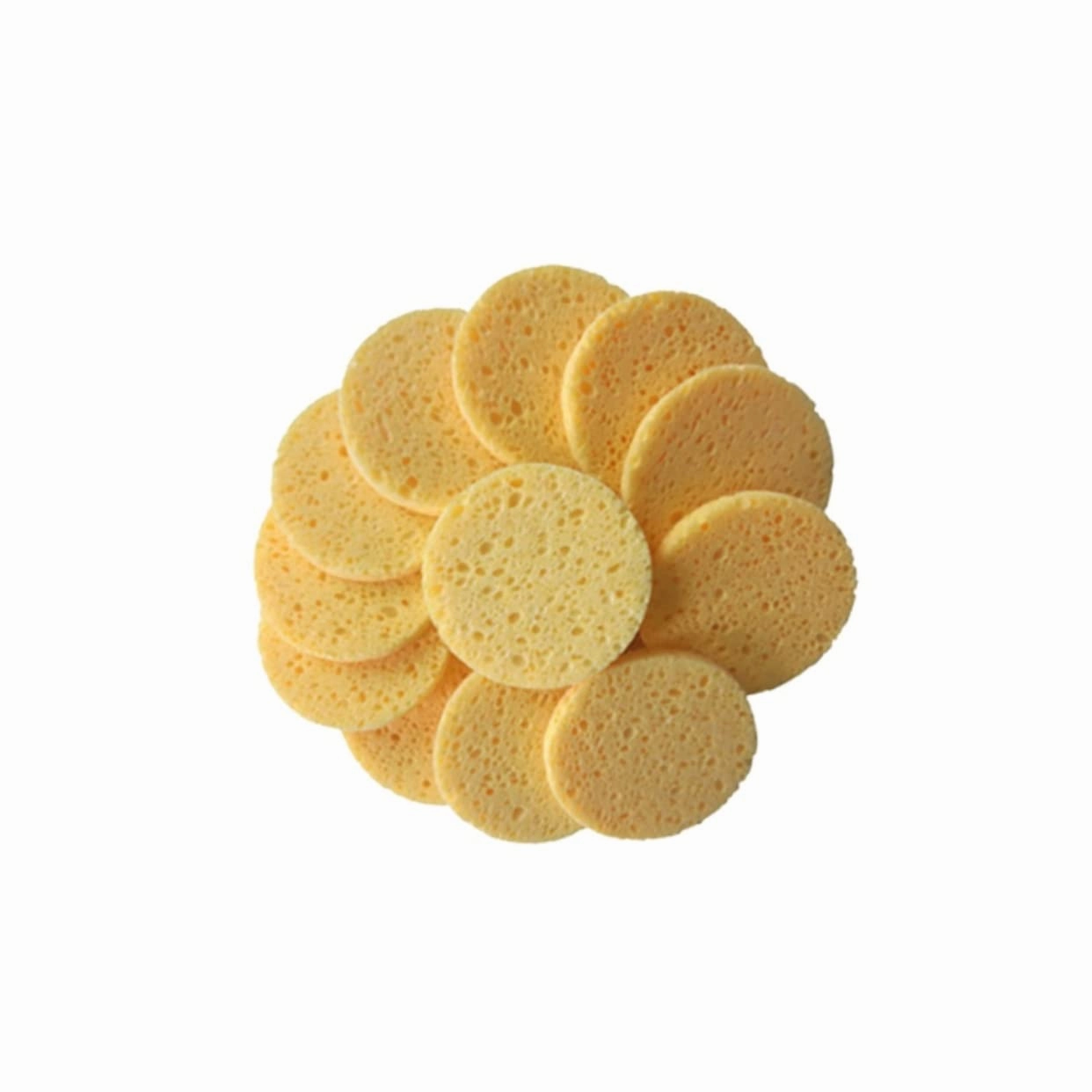DOITOOL 60pcs Skin-friendly Face Cleaning Puff Round Makeup Cotton Sponges Soft Sponge Cushion for Gentle Exfoliation and Daily Cleansing for All Skin Types