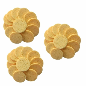 DOITOOL 60pcs Skin-friendly Makeup Remover Pads Soft Cotton Sponges for Facial Cleansing Round Skin Color Gentle Exfoliation Deep Cleansing for Daily Makeup Removal