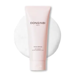 Donginbi Red Ginseng Micro Cleansing Foam - Hydrating Face Wash with Red Ginseng Extract, Non-Irritating, Lightweight & Creamy Daily Face Cleanser, 5.07 floz / 150ml