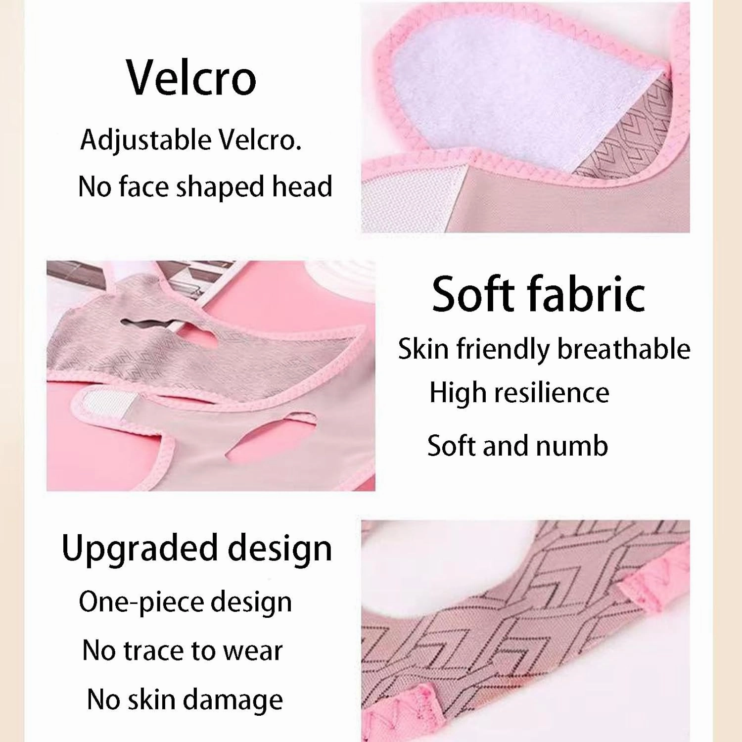 Double Chin Face Tape Reusable，Face Slimmer for Women Face Mask，Jawline Exerciser(Pink).(2PCS)