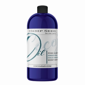 Dr Joe Lab Hemp Seed Oil 32 oz Pure Natural Cold Pressed Unrefined Extra Virgin - for Hair Skin Body Nail and Beard - Moisturizes, Soothes, Hydrates, & Nourishes