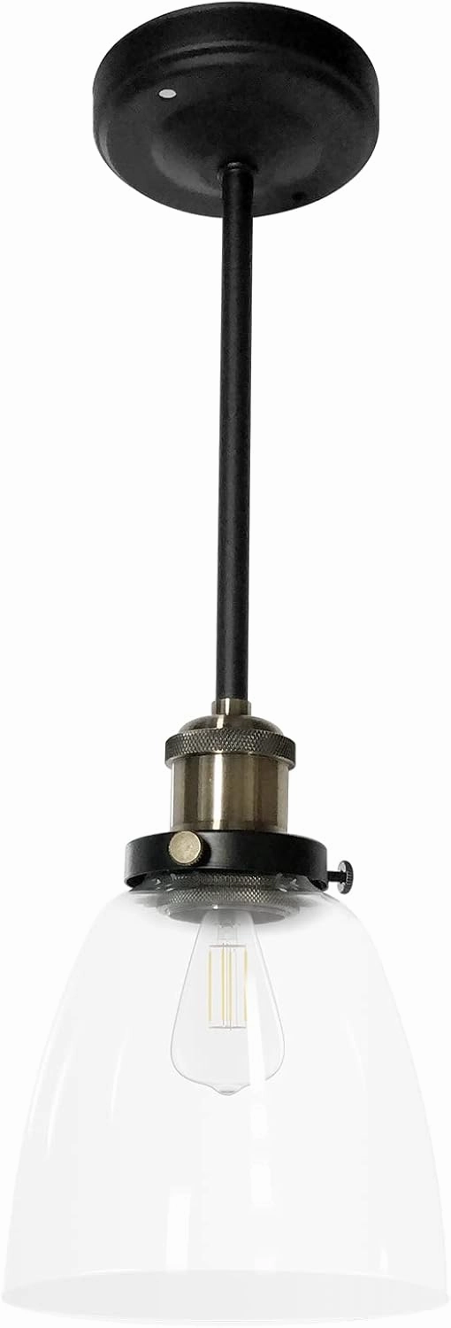 Dream lighting RV Interior Pendant Light Fixture 12v Ceiling Lamp with LED Edison Bulb for Camper Trailer Kitchen Island Dining Room – Matte Black, 3500K, No Switch