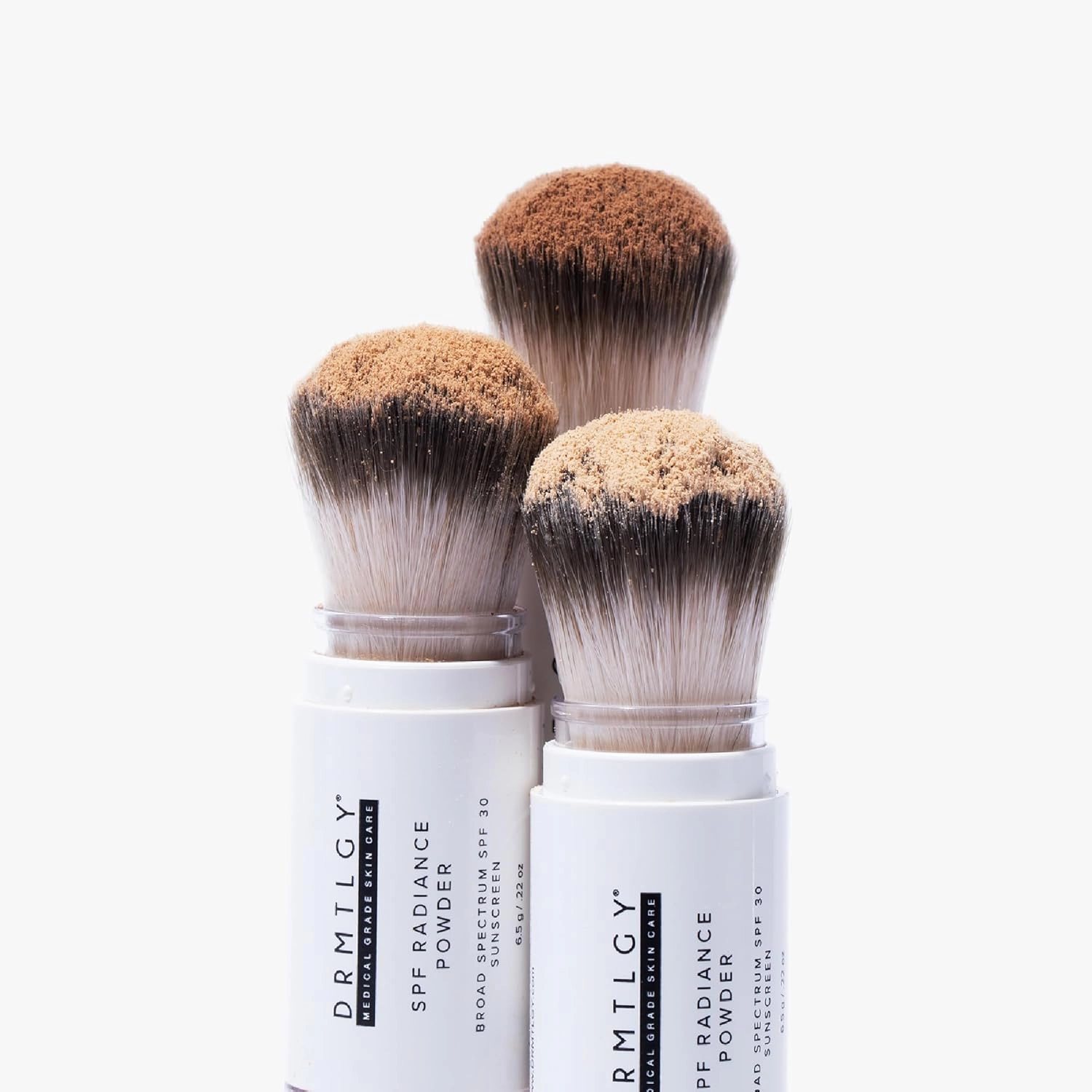 DRMTLGY SPF Radiance Powder Medium/Tan – Mineral Sunscreen SPF 30, Oil-Absorbing, Sheer Tinted Setting Powder, Broad-Spectrum UV Protection, Vegan, Non-Nano, 6.5g
