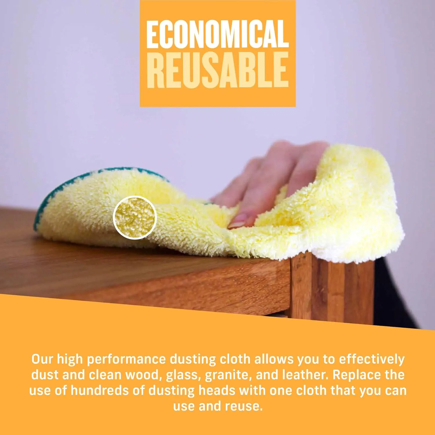 E-Cloth High Performance Dusting Cloth - Microfiber Dusters for Cleaning, Supplies for Housekeeping - Washable Cloths for Cleaning - Reusable Microfiber Cleaning Cloths - 2 Pack