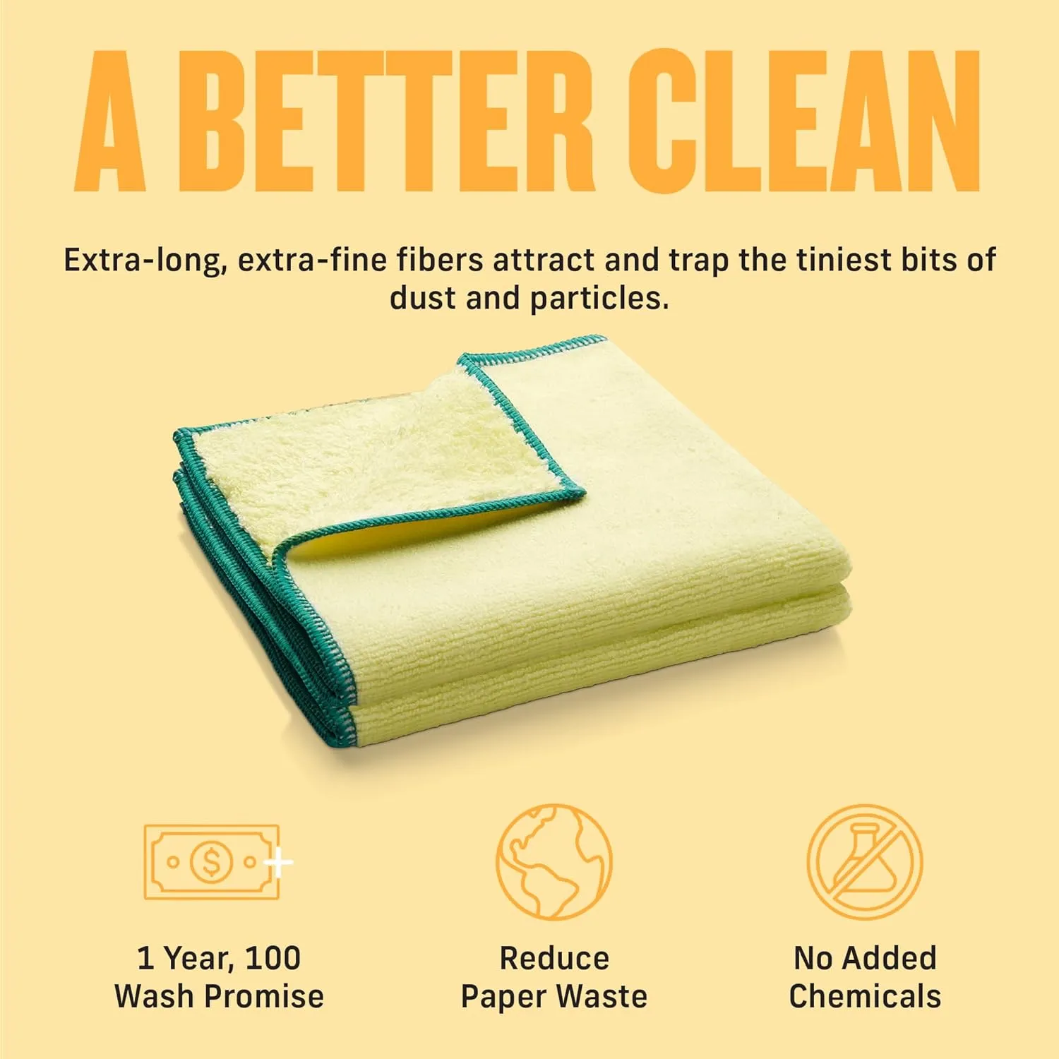 E-Cloth High Performance Dusting Cloth - Microfiber Dusters for Cleaning, Supplies for Housekeeping - Washable Cloths for Cleaning - Reusable Microfiber Cleaning Cloths - 2 Pack