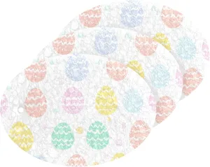 Easter Eggs Pastel Color Silhouette Absorbent Clean sponges Magic Eraser All-Purpose Decorative Dish sponges for Washing Dishes New Home Essentials (3 Count)