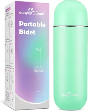 Easy@Home Portable Bidet for Travel: Peri Bottle for Postpartum Care - Handheld Sprayer for Women & Men | 380ml(12.8oz) Large Personal Hygiene Cleaning Bottle | BPA-Free | EPB-01 Green