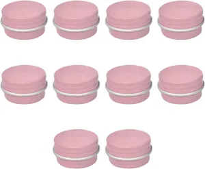 ECYC Ltd 10 Pcs 0.16 oz Round Aluminum Tin Jar Refillable Containers, Empty Cosmetic Sample Jars Mini Metal Containers Jars with Screw Lids for Creams, Lip Balms, Spices, Salve, DIY Candles, Crafts