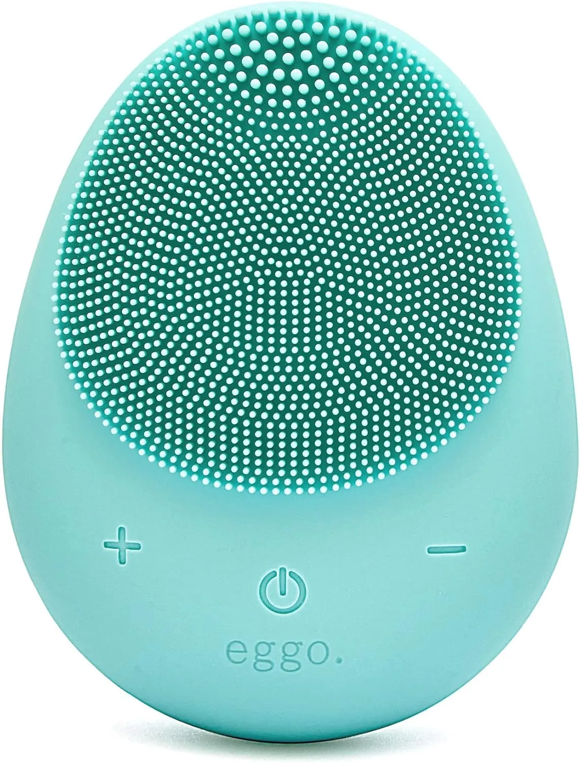 Eggo® Sonic Facial Device - Electric Cleanser & Exfoliator, Vibrating Massager, Silicone Brush for All Skins, Deep Clean, Anti-Aging, Waterproof, Rechargeable Tool (Turquoise)