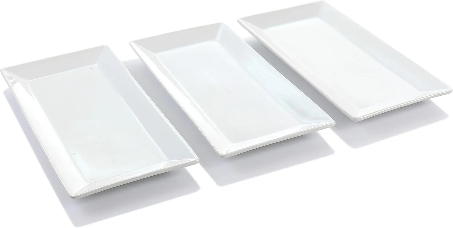 Elama Ceramic Stoneware Condiment Appetizer Set, 4 Piece, 3 Tier Porcelain and Metal 4 (Pack of 5)