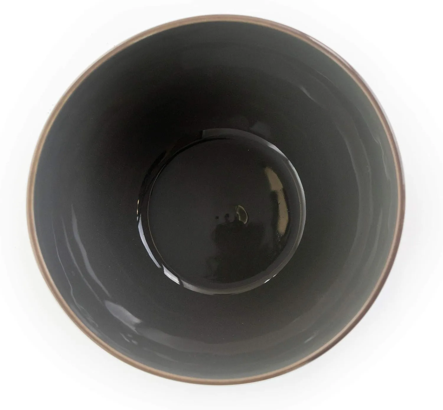 Elama Round Tahitian Stoneware Collection Dinnerware Dish Set, 16 Piece, Slate and Pearl