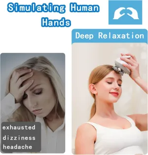 Electric Scalp Massager Head Massager Scalp Stress Relax, Handheld Portable Head Scratcher Massager for Hair Growth, Deep Clean, Christmas Gifts for Women Men Mom Dad