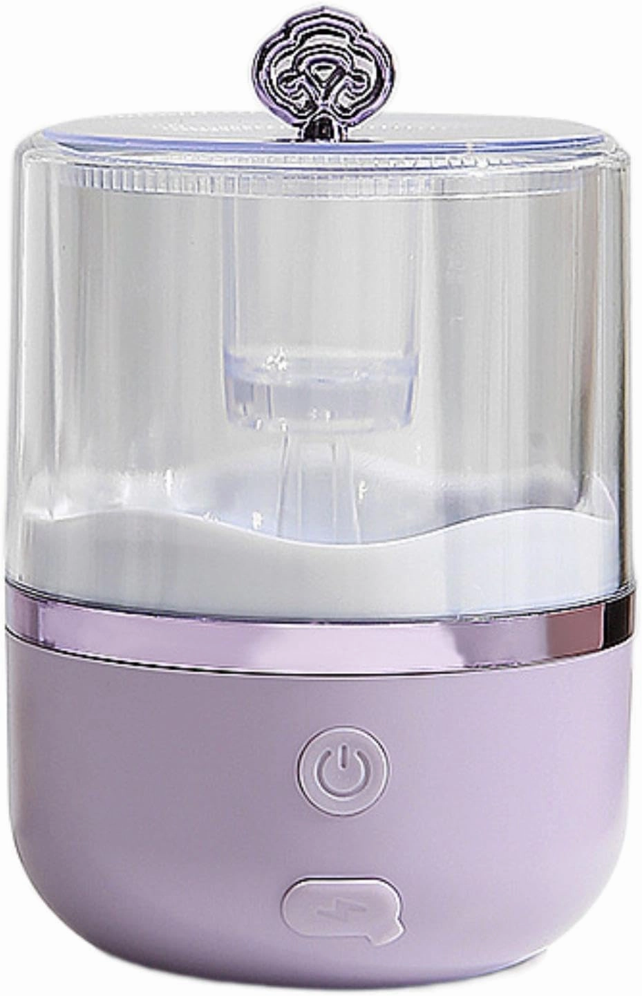 Electric Foam Maker for Face Cleansing Tool with Adjustable Cup for Skincare, Purple