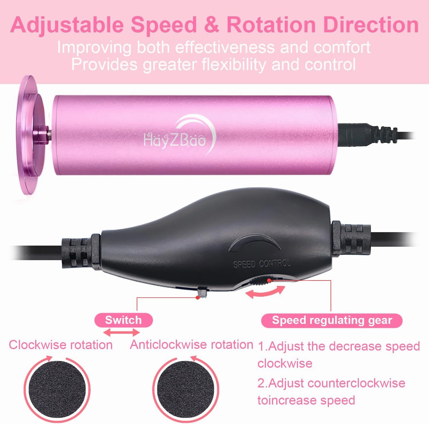 Electric Foot File - Callus Remover for Feet,Adjustable Speed Foot Scrubber with 60 Pcs Sandpaper Discs,Professional Pedicure Tool for Dead Skin and Calluses - Matte Purple