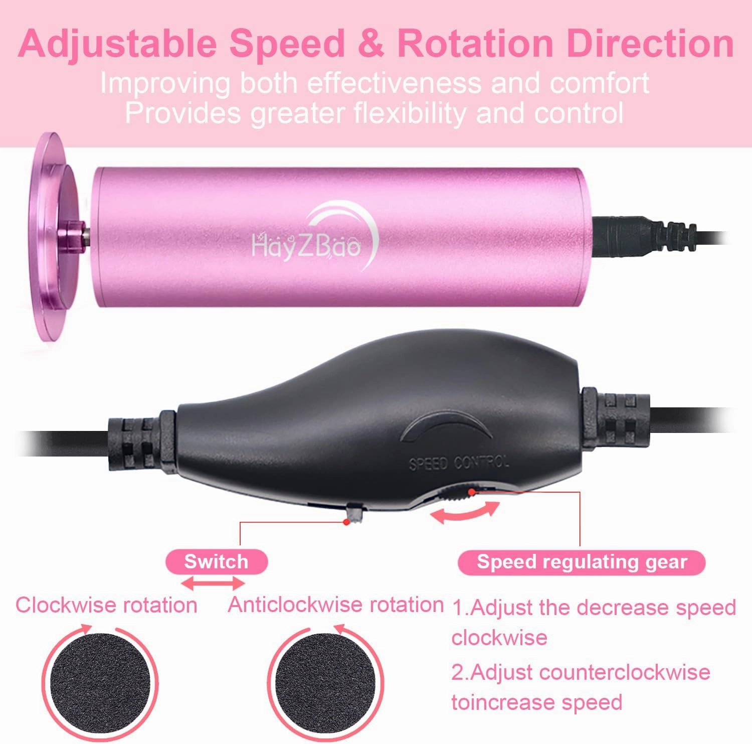Electric Foot File - Callus Remover for Feet,Adjustable Speed Foot Scrubber with 60 Pcs Sandpaper Discs,Professional Pedicure Tool for Dead Skin and Calluses - Matte Purple