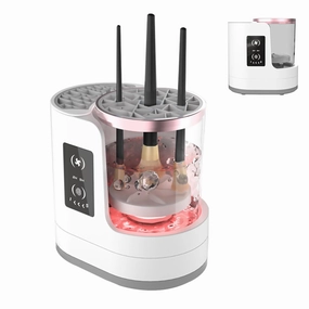 Electric Makeup Brush Cleaner Makeup Brush Wind Dryer, 3 in 1 Automatic Makeup Brush Cleaning Machine with Adjustable Drying Settings, Portable Design for All Brush Types