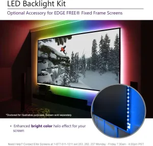 Elite Screens Projector Projection Screen LED KIT Strip Lights Multi Colored Rope with Remote Control (158-inch Diagonal Screen, 2.35.1 Aspect Ratio) Strong Adhesive | 2018 Version