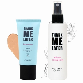 Elizabeth Mott - Thank Me Later Face Primer (30g) and Thank Me Later Blurring Face Makeup Setting Spray (95ml) - Cruelty-Free - (2-Pack Bundle)