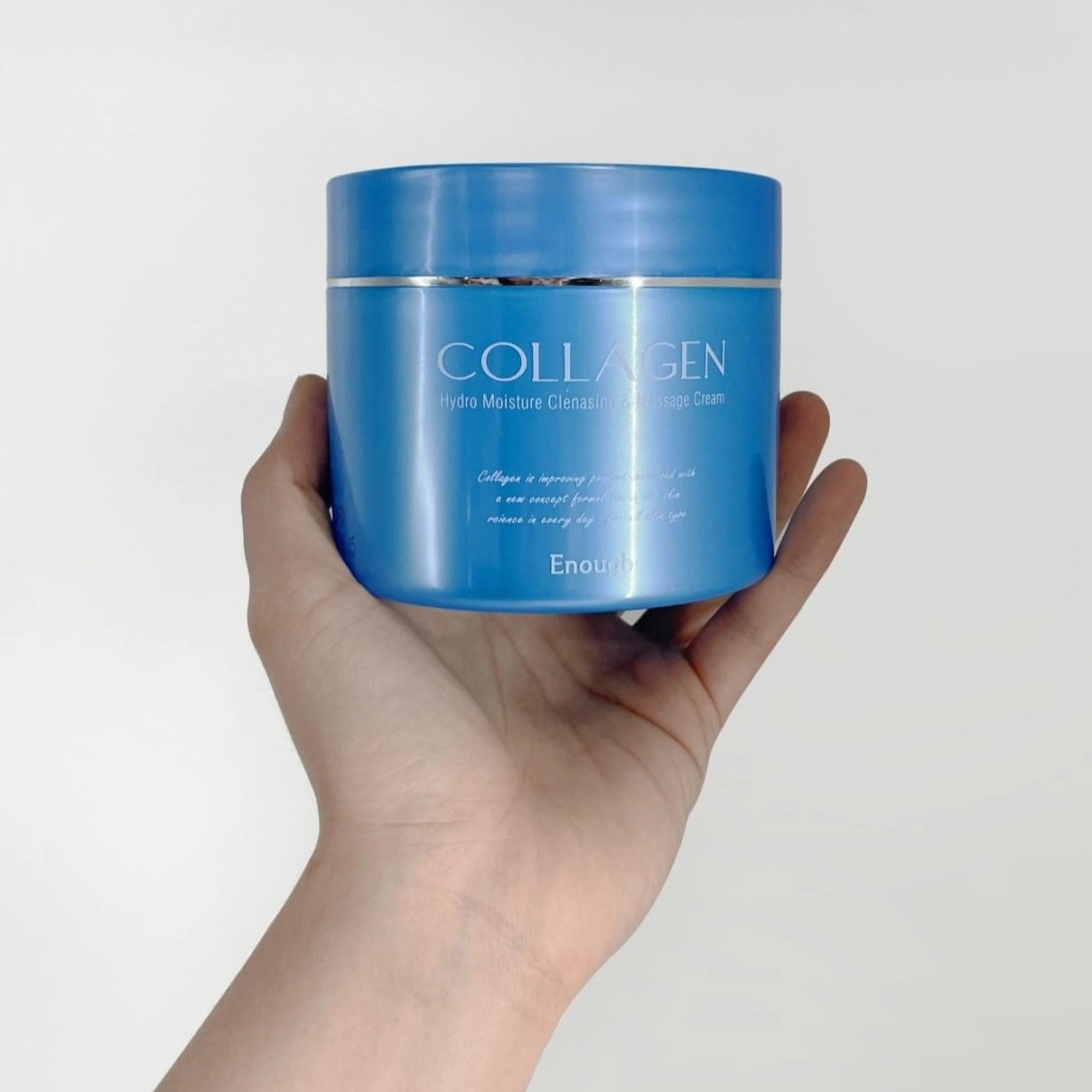 Enough Collagen Hydro Moisture Cleansing & Massage Cream, Face and Body Essentials Moisturizer for Massage Therapy, Korean Skin Care Makeup Remover for Women, 10.58 oz