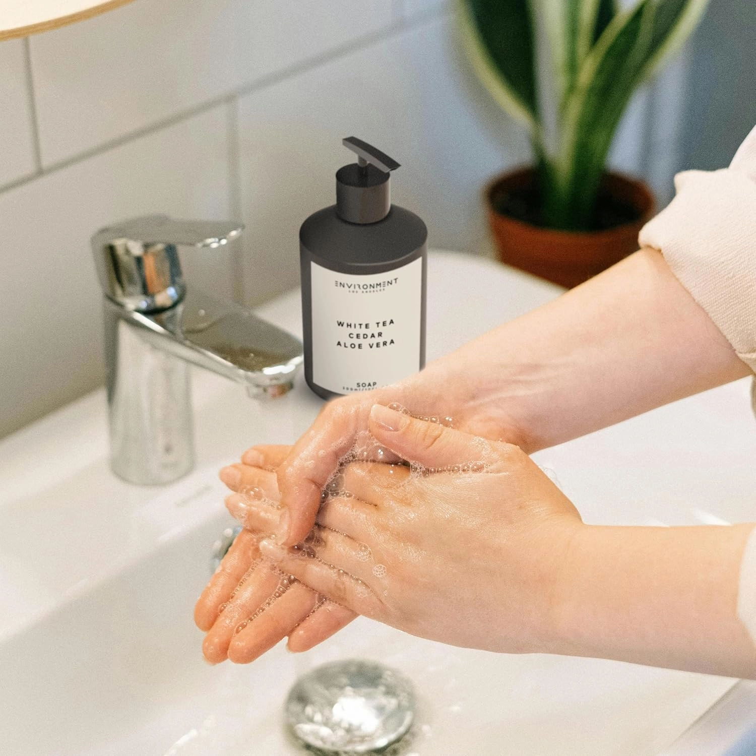ENVIRONMENT Inspired by 5-Star Hotels WSTN Hand Soap, 300ml Luxury Liquid Hand Soap (White Tea | Cedar | Aloe Vera) Home Essentials, Kitchen & Bathroom Hand Soap, Hand Wash, Vegan & Cruelty-Free