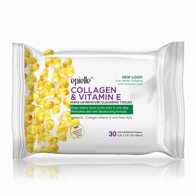 epielle Collagen & Vitamin E Make-up Removing Cleansing Tissues | 30ct