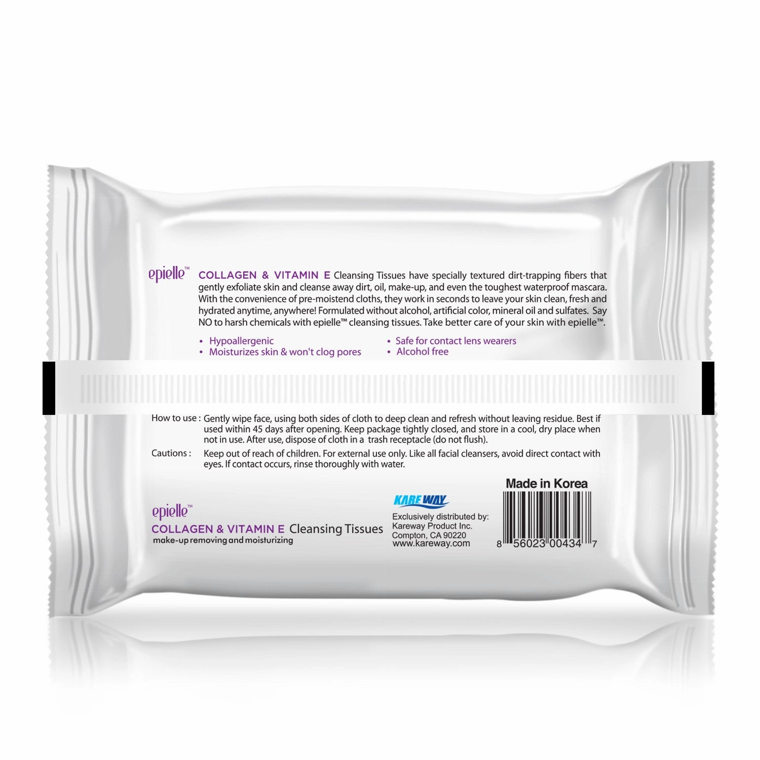 epielle Collagen & Vitamin E Make-up Removing Cleansing Tissues | 30ct