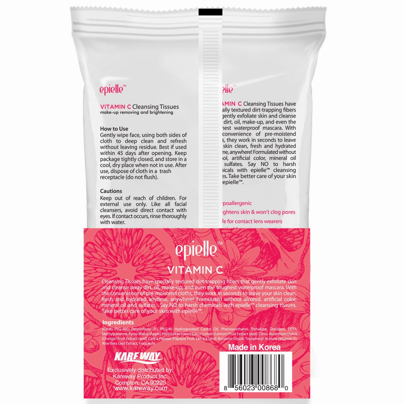 epielle Vitamin C Make-Up Remover Cleansing Tissues | 60ct