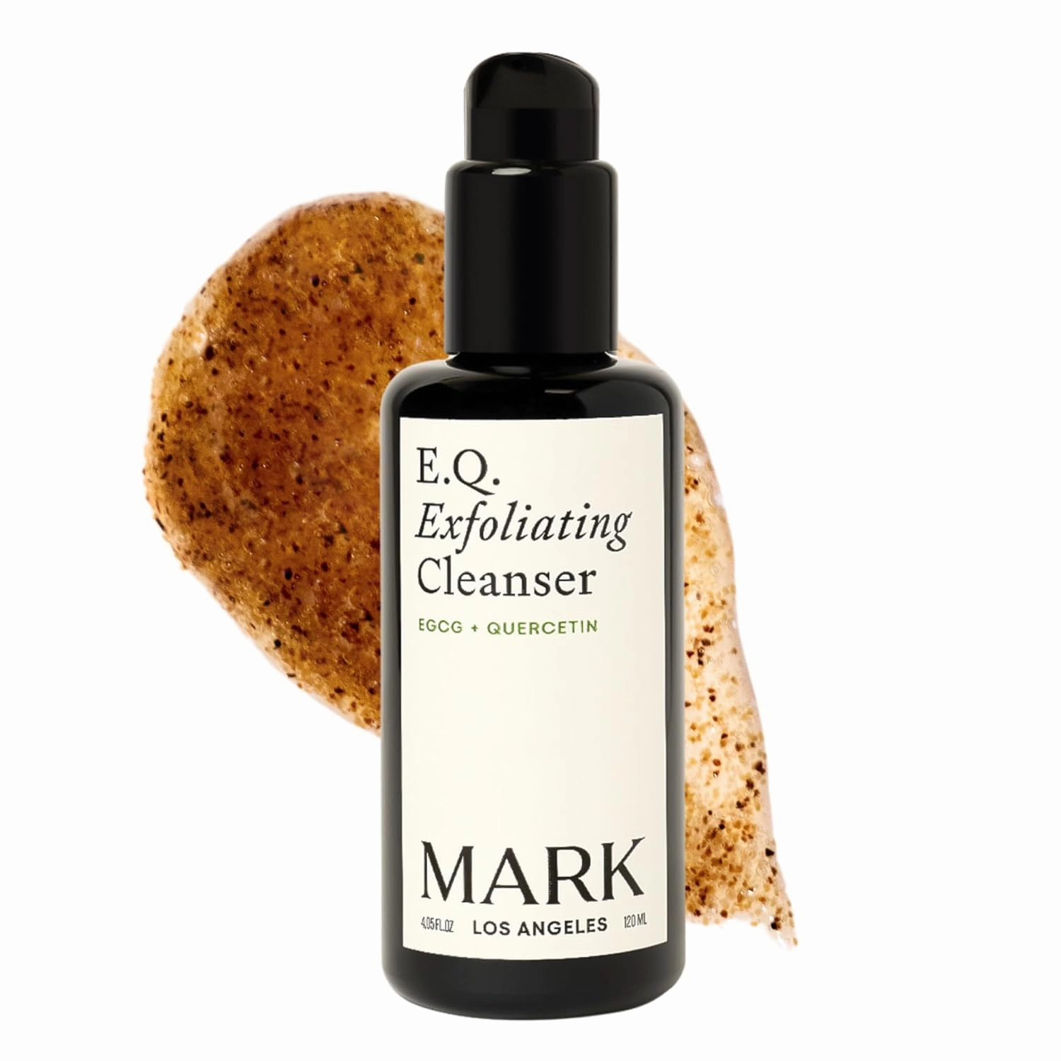 EQ Exfoliating Cleanser | Plant-Based EGCG & Quercetin for Redness, Blemishes & Hydration | Gentle Face & Body Scrub with Squalane Oil & Finely Ground Walnut Shells | Fragrance-Free | 4.05 fl oz