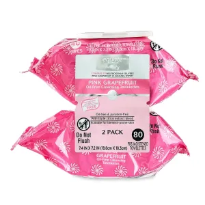 Equate Pink Grapefruit Oil Free Cleansing Pre-Moistened Towelettes, 40 Count, 2 Pack