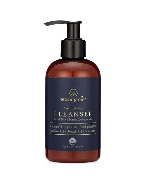 Era Organics USDA Organic Men's Face Wash - Nourishing and Hydrating Facial and Body Cleanser for Smoother Skin