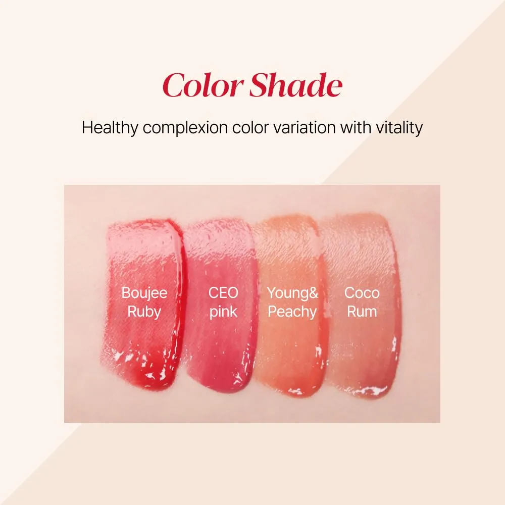 Espoir Couture Lip Tint Dewy Glowy #3 Young & Peach 0.19oz | Glowy Lip Plumper | Long-Lasting Vibrant Color | Tinted Lip Moisturizer | Non-Sticky Waterproof Smudgeproof Lip Stain | Korean Lip Makeup